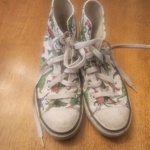 Boys size 1 Dino Converse Hightops
